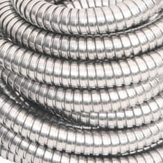 Greatstore ezüstszínű rozsdamentes acél kerti tömlő szórófejjel 7,5 m