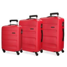 Jada Toys ABS utazótáska készlet ROLL ROAD FLEX Piros / Piros, 55-65-75cm, 5849464