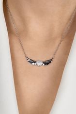 Brilio Silver Romantikusezüst szív nyaklánc szárnyakkal NCL85W
