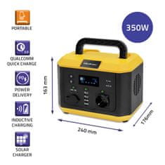 Qoltec Mobil Power Station Monolith | 350W | 300Wh | USB | LCD | Pure Sinus