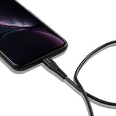 Canyon Lightning töltőkábel MFI-4, USB-C tápellátás 18W, Apple tanúsítvánnyal, hossza 1,2m, fekete