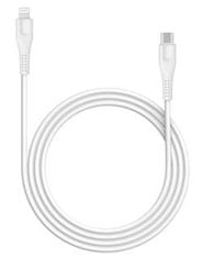 Canyon Lightning töltőkábel MFI-4, USB-C tápellátás 18W, Apple tanúsítvánnyal, hossza 1,2m, fehér