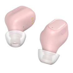 TKG Headsett: Baseus Encok WM01 - pink vezeték nélküli stereo headset, töltőtokkal