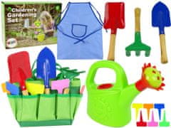 Lean-toys Kerti szett táska kerti szerszámok gyerekeknek fém zöld