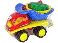 Lean-toys Billenő teherautó mini "lóhere" készlettel 8 db