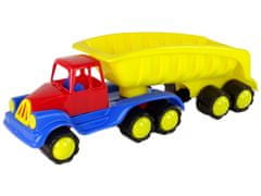 Lean-toys Nagy autó pótkocsival 45cm sárga