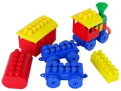 Lean-toys Színes vonat K2 blokkok 3 db