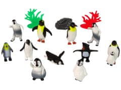 Lean-toys Állatok készlet Pingvinek figurák 12db. Tartozékok csőben