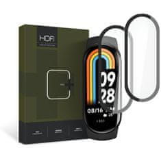 TKG Xiaomi Mi Band 8 / 8 NFC okosóra fólia - HOFI Glass Pro+ fólia fekete kerettel (2 db)