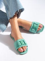 Amiatex Női papucs 100967 + Nőin zokni Gatta Calzino Strech, zöld árnyalat, 36