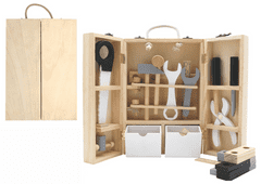 Lean-toys Fából készült műhely egy tokban Szerszámok fiókok DIY