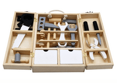 Lean-toys Fából készült műhely egy tokban Szerszámok fiókok DIY