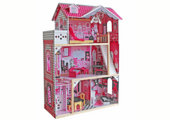 Lean-toys Villa Pola rózsaszínű fából készült babaház