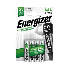 Energizer Energizer újratölthető elemek AAA 700 mAh POWER PLUS 4 db