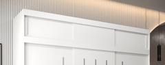 Veneti UNI 250 tolóajtós gardróbszekrény felső (felépítmény) fehér színben