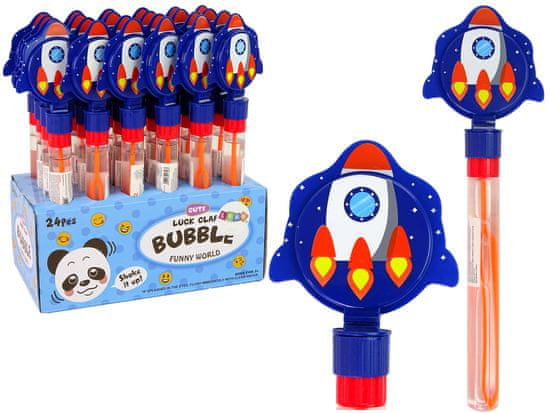 Lean-toys Szappanbuborékok Rocket kék 30 cm-es csappantyú