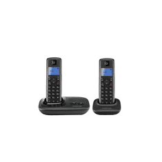 MOTOROLA Fekete T412 DUO Hordozható vezetékes Dect telefon, üzenetrögzítővel (127665)