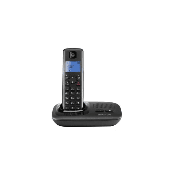 MOTOROLA Fekete T411 Hordozható vezetékes Dect telefon, üzenetrögzítővel (127664)