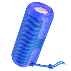 Hoco Bluetooth hordozható hangszóró, 2 x 5W, v5.1, Beépített FM rádió, TF kártyaolvasó, USB aljzat, 3.5mm, felakasztható, vízálló, BS48 Artistic, kék (G121369)