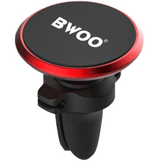 BWOO Autós tartó, Univerzális, szellőzőre rögzíthető, 360°-ban forgatható, mágneses, ZJ67, fekete/piros (128761)