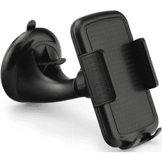TokShop Autós tartó, Univerzális, szélvédőre rögzíthető, 55 - 95 mm, tapadókorongos, 360°-ban forgatható, fekete (121394)
