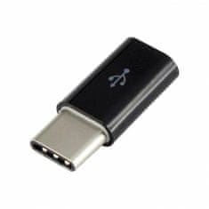S-box  USB 2.0-TYPE C F/M adapter,fekete