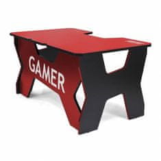 Generic Confort Gamer2NR gamer asztal, piros, fekete szegély