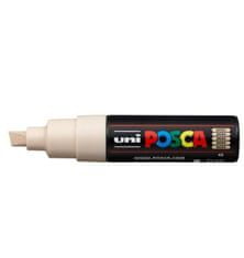 Uni-ball Posca akril filctoll PC-8K, 8 mm, bézs színű (széles, vágott hegyű)