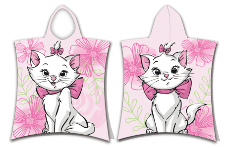 Jerry Fabrics Poncsó Marie Cat "Pink flower"