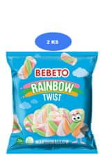 Bebeto  mályvacukor Rainbow Twist 60g (2 db)