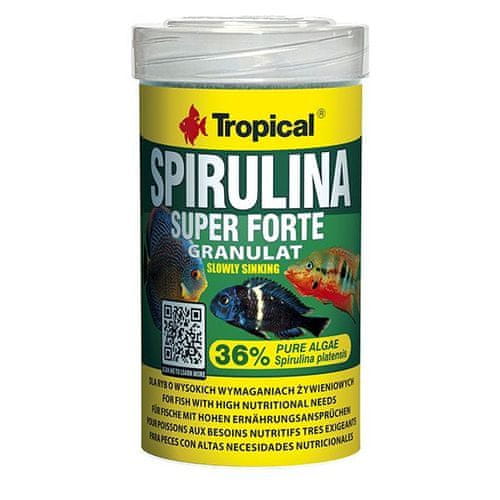TROPICAL Super Spirulina Forte Granulat 100ml/60g granulált haltáp spirulinával