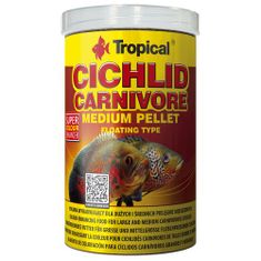 TROPICAL Cichlid Carnivore Medium Pellet 1000ml/360g haltáp sügéreknek
