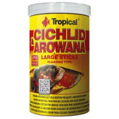 TROPICAL Cichlid&Arowana Large Sticks 1000ml/300g lebegő pálcikás haltáp nagy cichlidek és arowanák számára