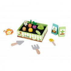 Tooky Toy fa Montessori zöldségeskert ágyás kertész készlet
