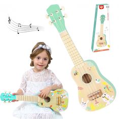 Tooky Toy Fa Ukulele gitár gyerekeknek 3+