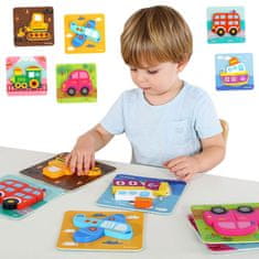 Tooky Toy Fa Montessori puzzle blokkok 33 darabos készlet + 6 tábla