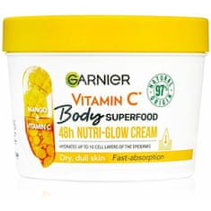 Garnier Világosító testápoló krém száraz bőrre + Body Superfood Mango + Vitamin C (Glow Cream) 380 ml