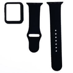 BStrap Silicone szíj tokkal Apple Watch 38mm, black