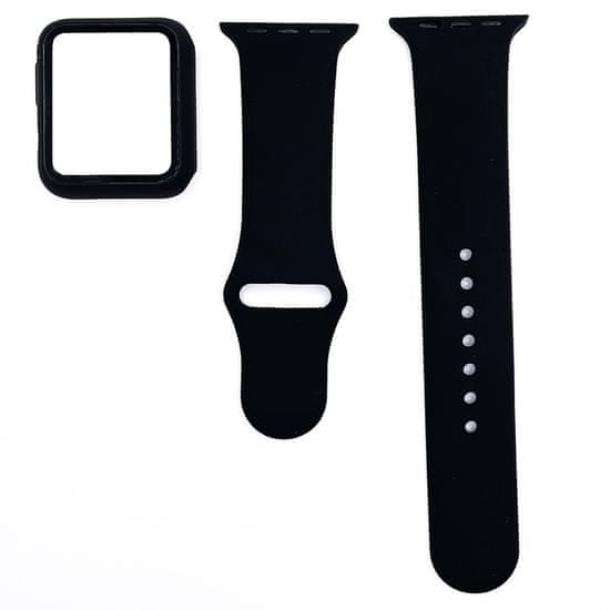 BStrap Silicone szíj tokkal Apple Watch 44mm, black