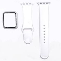 BStrap Silicone szíj tokkal Apple Watch 40mm, white