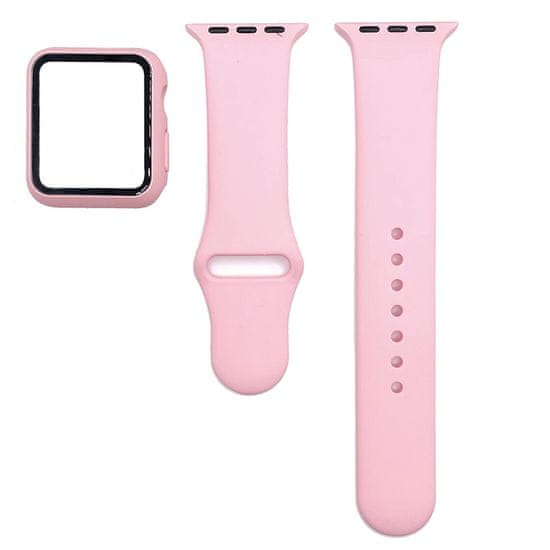 BStrap Silicone szíj tokkal Apple Watch 40mm, pink