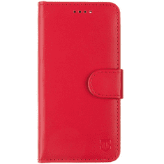 Tactical Huawei Honor X7a, Oldalra nyíló tok, stand, kártyatartóval, csatos, Field Notes, piros (134423)