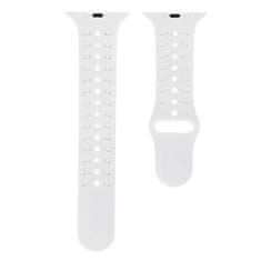 BStrap Silicone Sport szíj Apple Watch 38/40/41mm, White