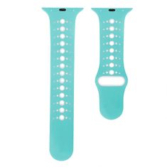 BStrap Silicone Sport szíj Apple Watch 38/40/41mm, Teal White