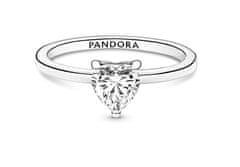 Pandora Gyengéd ezüst gyűrű Sparkling Hearts 191165C01 (Kerület 58 mm)
