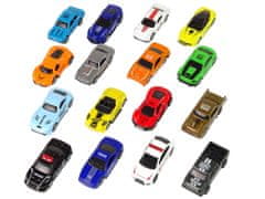 Lean-toys Fém sportkocsik készlet Resorak különböző színek 16 db