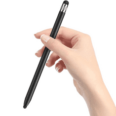 TokShop Univerzális toll, alumínium, (bármilyen kapacitív kijelzőhöz), kétoldalas, Touch Stylus Pen, ezüst (128786)