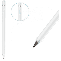 TokShop Univerzális toll, műanyag, (bármilyen kapacitív kijelzőhöz), Active Stylus Pen, fehér (112476)