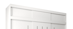 Veneti UNI 250 tolóajtós gardróbszekrény felső (felépítmény) fehér színben