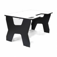 Generic Confort Gamer2NW gamer asztal, fehér, fekete szegély